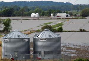 A topic in farm policy circles is whether conservation practices can reduce PPL risk in extreme weather such as floods. Crop insurance is one of the farm bill’s largest expenditures. 2019 file photo of Holt County, Missouri, by Linda Geist.